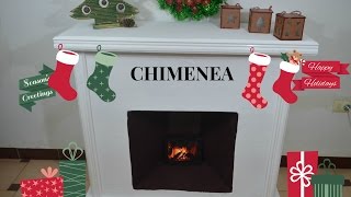 Chimenea de cartón Serie navideña Tutorial cinco [upl. by Notgnirra]