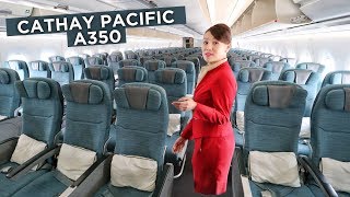 ECONOMY CLASS on CATHAY PACIFICs A350  A Review  Economy Week [upl. by Sutniuq]