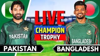 Pakistan vs Bangladesh Match 9  Live Cricket Match Today  PAK vs BAN  Champions Trophy  Preview [upl. by Isoj166]