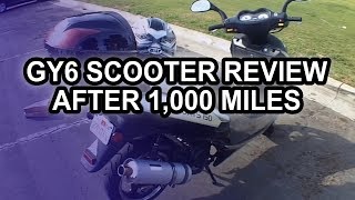 GY6 150cc Chinese Scooter Review AFTER 1000 Miles 150cc TaoTao Lancer GY6 [upl. by Anedal]