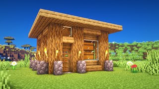 Minecraft How to Build an Oak Survival House  Tutorial [upl. by Tannenwald]