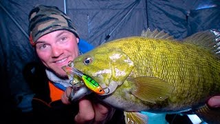 HyperGlide Winter Smallmouth Bass Manitoba Northern Region [upl. by Sharron]