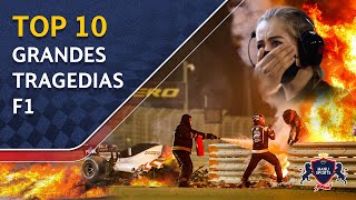 TOP 10  ACCIDENTES MÁS IMPACTANTES de la Formula 1 [upl. by Renferd]