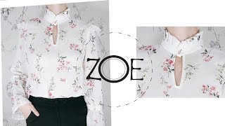 DIY Blouse Tutorial  FREE Sewing Patterns  Zoe DIY [upl. by Oira]