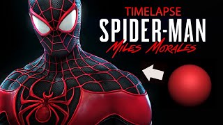 SpiderMan Miles Morales  Sculpting Timelapse [upl. by Dirraj396]