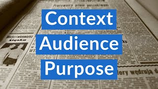 Context Audience Purpose [upl. by Karylin]