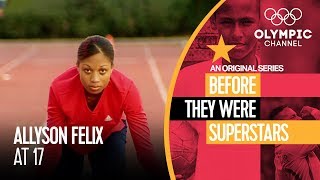 Allyson Felix at 17  Before They Were Superstars [upl. by Suolevram]