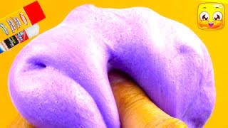 How To Make Fluffy Slime With Glue Stick DIY No Borax Eye Drops Baking Soda Liquid Starch [upl. by Ahseyt]