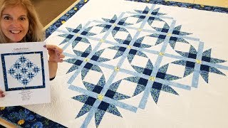 SUPER EASY CURVES  Free quotCathedral Starsquot Quilt Pattern [upl. by Letreece]