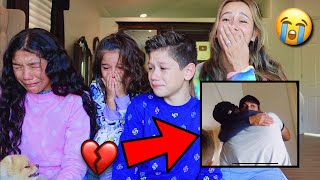 REACTING TO OUR FIRST EVER YOUTUBE VIDEO BAD IDEA 💔  Familia Diamond [upl. by Mencher941]