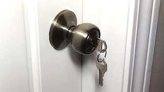 Keyed Entry Door Knob Installation  Door Lock [upl. by Ojibbob]