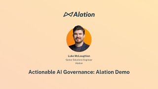 Actionable AI Governance Alation Demo [upl. by Enilrad257]