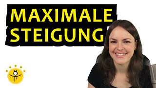 MAXIMALE STEIGUNG berechnen – größte Zunahme Wendepunkt Ableitung Anwendungsaufgabe [upl. by Layney962]