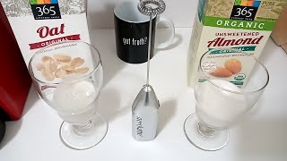 Oat Milk vs Almond Milk part 2 Frothing Test [upl. by Hillman]