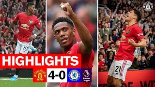 HIGHLIGHTS  United 40 Chelsea  Rashford Martial amp James on target  Premier League [upl. by Rhetta]