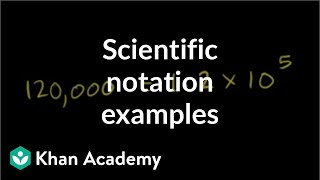 Scientific notation examples  PreAlgebra  Khan Academy [upl. by Yeta]