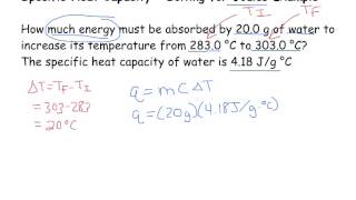 Specific Heat Capacity  Solving for Joules [upl. by Idette]