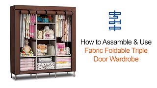 How to Use amp Assemble Foldable Wardrobe best foldable wardrobe [upl. by Liscomb]