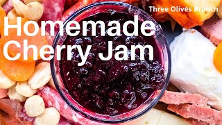 Homemade Cherry Jam  3 ingredients no pectin [upl. by Kcam85]