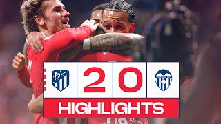 HIGHLIGHTS  Atlético de Madrid 20 Valencia [upl. by Amaryllis]