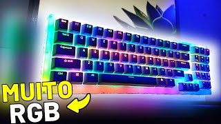 MUITO RGB MELHOR Teclado Mecanico Custo Beneficio 2021 Switches Gateron  Gamakay K77 [upl. by Recneps]