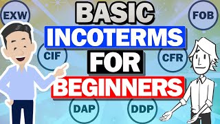 Explained about basic INCOTERMS for beginners EXWFOBCFRCIFDAPDDP [upl. by Cummine]