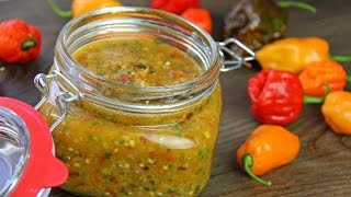 Traditional Caribbean Peppersauce hot sauce Recipe [upl. by Ennoirb615]