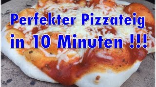 Der ultimative 10 Minuten Pizzateig nach Jörn Fischer  Klaus grillt  Perfekter Pizzateig [upl. by Aitat]