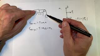 Finding the acceleration in a half Atwood machine [upl. by Analaf]