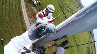 INCREDIBLE Wind Turbine Blade Technicians  DONT WATCH IF YOU ARE SCARED OF HEIGHTS [upl. by Gusba]