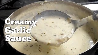 HOW TO MAKE CREAMY GARLIC SAUCE  Creamy Garlic Sauce Recipe [upl. by Farhi53]