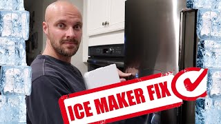 Samsung Ice Maker Frozen Fix  How to FORCED DEFROST 4 Door Flex Refrigerator Ice Maker [upl. by Billen]