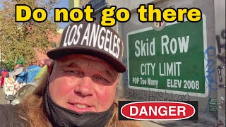 Homeless encampment the real skid row Downtown Los Angeles california [upl. by Olds]