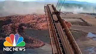 Video Shows Deadly Wall Of Sludge From Brazil Dam Disaster  NBC News [upl. by Kendra378]