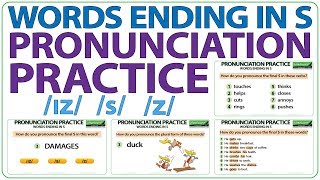 English Pronunciation Practice  How do you pronounce words ending in S [upl. by Artus]