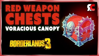 Voracious Canopy ALL 3 RED CHEST Locations  Borderlands 3 Secret Weapon Caches [upl. by Ellenyl]