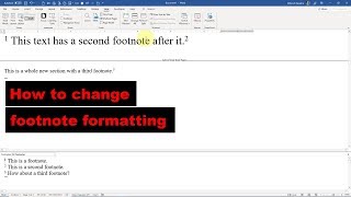 How to edit footnote formatting in Microsoft Word [upl. by Ert98]