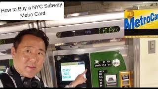 NYC Subway How to buy a Metrocard Step by step with credit card or cash [upl. by Tabshey459]