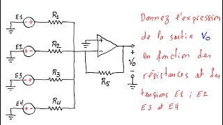 Électronique  Amplificateur opérationnel Exercice 4 AmplificateuropérationnelCE [upl. by Mcdermott]