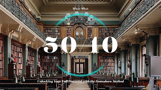 Pomodoro Technique 5010  Study Timer  Library Ambience  뽀모도로 5010 도서관 앰비언스 [upl. by Aneehsit822]