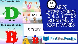 Letters  Sounds Blending  Sight Words  Phonics Reading Kindergarten Learning FirstStepReading [upl. by Irreg622]