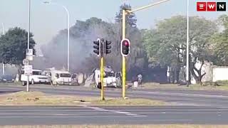 Cash in transit heist in Boksburg [upl. by Etnoed352]