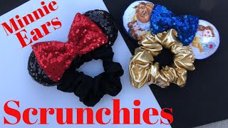 DIY Minnie Ears Scrunchies [upl. by Henebry]