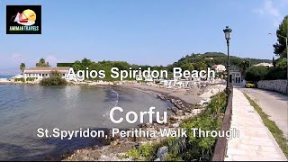 Agios Spiridon Beach front walk Corfu Sept 2020 [upl. by Narik]