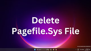 how to delete pagefilesys file in windows 1011  Delete and Remove PagefileSys [upl. by Anitsuga172]