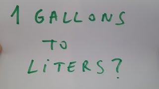 1 gallons to liter [upl. by Acirej887]