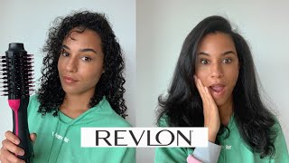 REVLON ONE STEP BLOWDRY  Thick Curly Hair Review  Sharlene Radlein [upl. by Ibbed432]