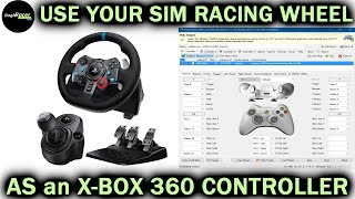 x360ce  How to Use your Sim Racing Wheel as an XBox Controller  PC ONLY UPDATED Tutorial for 2021 [upl. by Octavus908]