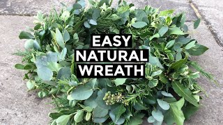 How To Make Christmas Wreath From Scratch  Easy NATURAL Christmas Wreath [upl. by Sinnek]