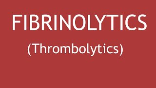 Pharmacology of Fibrinolytics Thrombolytics  Dr Shikha Parmar [upl. by Euton]